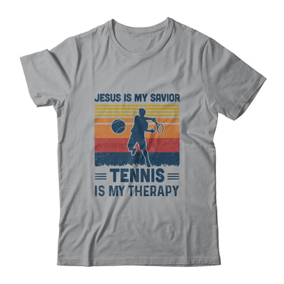 Jesus Is My Savior Tennis Is My Therapy Vintage Christian Gift T-Shirt & Hoodie | Teecentury.com