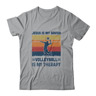 Jesus Is My Savior Volleyball Is My Therapy Vintage Christian Gift T-Shirt & Hoodie | Teecentury.com