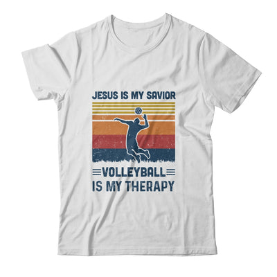 Jesus Is My Savior Volleyball Is My Therapy Vintage Christian Gift T-Shirt & Hoodie | Teecentury.com