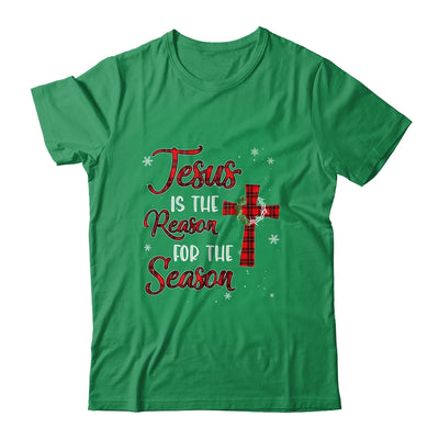 Jesus Is The Reason For The Season Christmas Plaid Christian T-Shirt & Sweatshirt | Teecentury.com