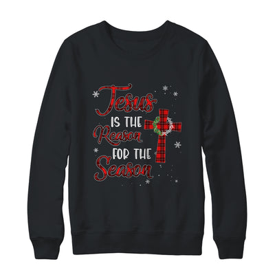 Jesus Is The Reason For The Season Christmas Plaid Christian T-Shirt & Sweatshirt | Teecentury.com