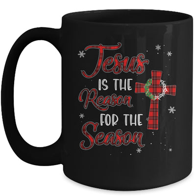 Jesus Is The Reason For The Season Christmas Plaid Christian Mug Coffee Mug | Teecentury.com