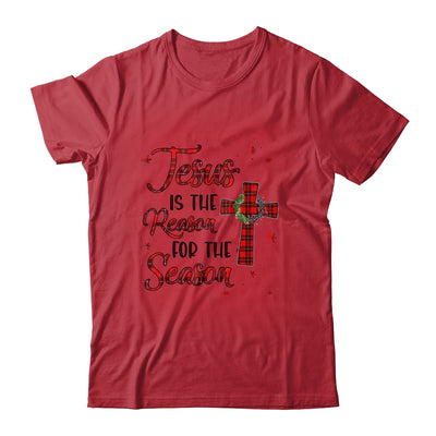 Jesus Is The Reason For The Season Plaid Christian Christmas T-Shirt & Sweatshirt | Teecentury.com