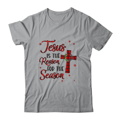 Jesus Is The Reason For The Season Plaid Christian Christmas T-Shirt & Sweatshirt | Teecentury.com