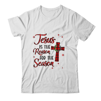 Jesus Is The Reason For The Season Plaid Christian Christmas T-Shirt & Sweatshirt | Teecentury.com