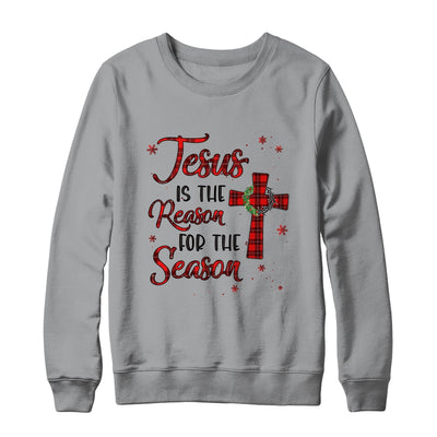 Jesus Is The Reason For The Season Plaid Christian Christmas T-Shirt & Sweatshirt | Teecentury.com