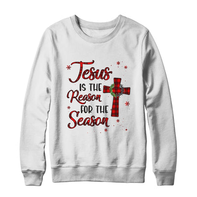 Jesus Is The Reason For The Season Plaid Christian Christmas T-Shirt & Sweatshirt | Teecentury.com