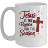 Jesus Is The Reason For The Season Plaid Christian Christmas Mug Coffee Mug | Teecentury.com