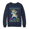 Jewnicorn Ugly Hanukkah Sweater Dabbing Unicorn Chanukah T-Shirt & Sweatshirt | Teecentury.com