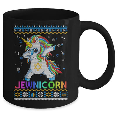 Jewnicorn Ugly Hanukkah Sweater Dabbing Unicorn Chanukah Mug Coffee Mug | Teecentury.com