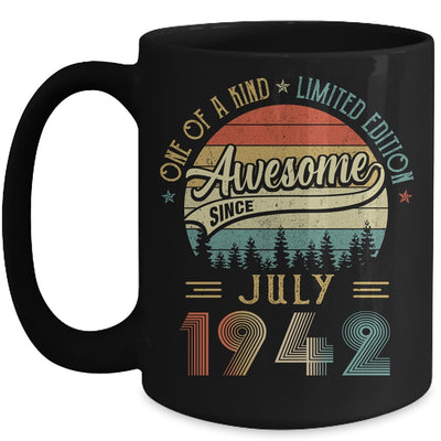 July 1942 Vintage 80 Years Old Retro 80th Birthday Mug Coffee Mug | Teecentury.com