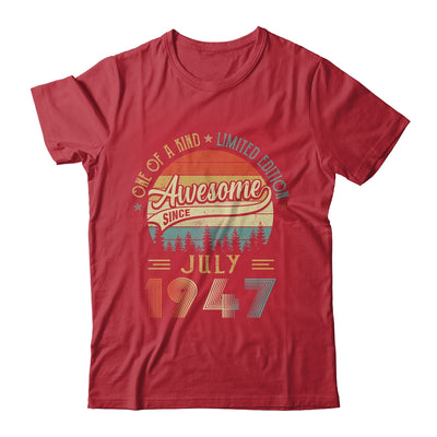 July 1947 Vintage 75 Years Old Retro 75th Birthday T-Shirt & Hoodie | Teecentury.com