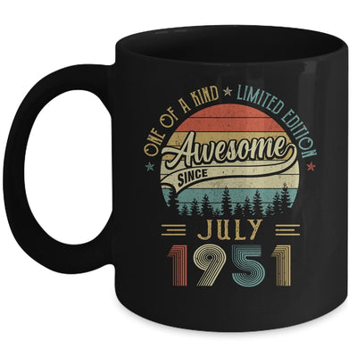 July 1951 Vintage 71 Years Old Retro 71th Birthday Gift Mug Coffee Mug | Teecentury.com