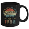 July 1952 Vintage 70 Years Old Retro 70th Birthday Mug Coffee Mug | Teecentury.com