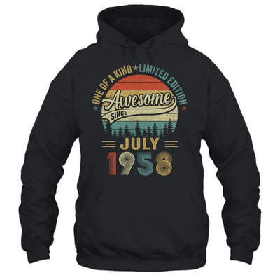 July 1958 Vintage 65 Years Old Retro 65th Birthday Shirt & Hoodie | teecentury