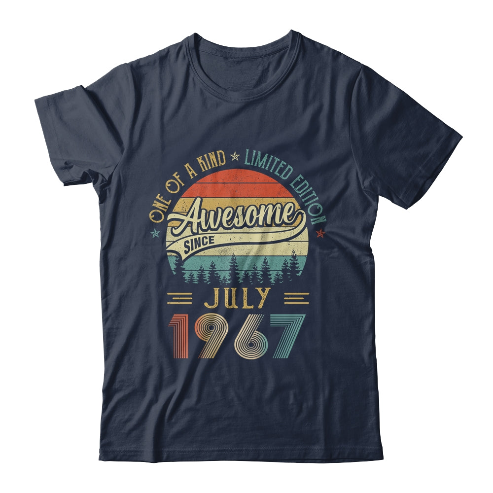 July 1967 Vintage 55 Years Old Retro 55th Birthday T-Shirt & Hoodie | Teecentury.com