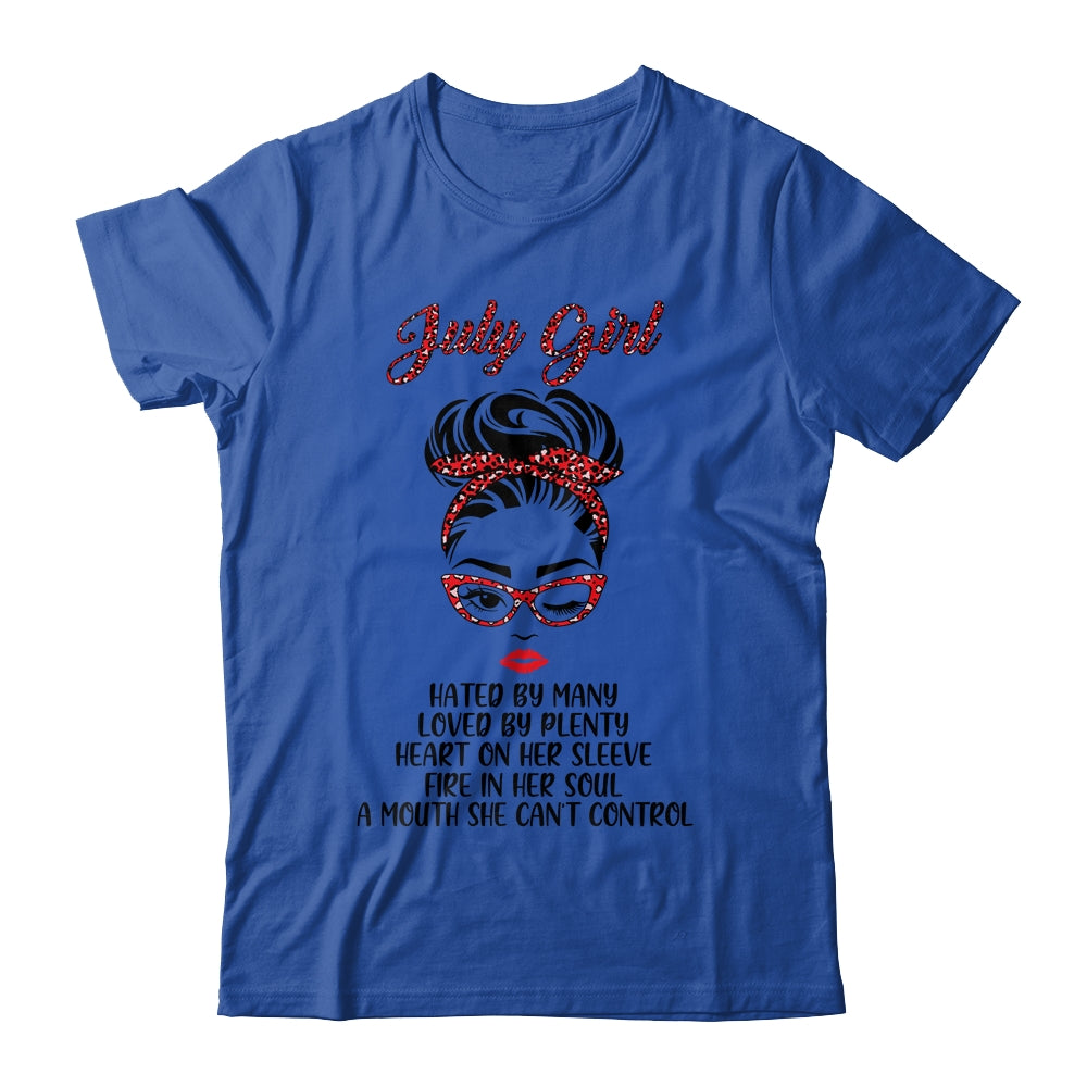 July Girl Hated By Many Loved By Plenty Leopard Women T-Shirt & Tank Top | Teecentury.com