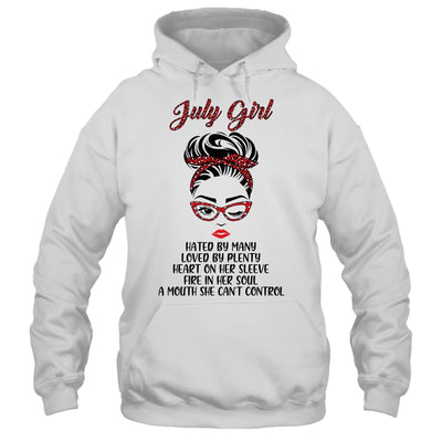 July Girl Hated By Many Loved By Plenty Leopard Women T-Shirt & Tank Top | Teecentury.com