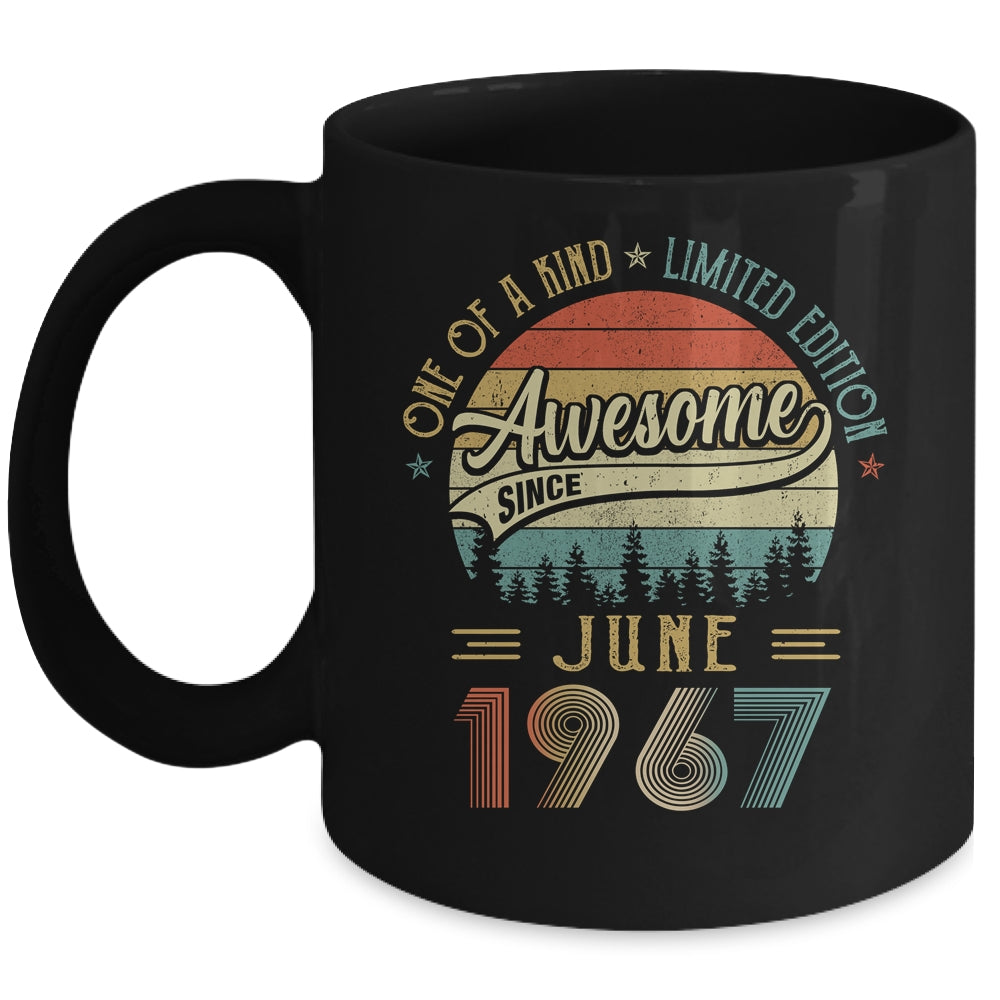 June 1967 Vintage 55 Years Old Retro 55th Birthday Mug Coffee Mug | Teecentury.com