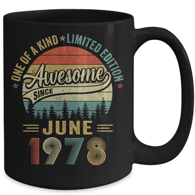 June 1978 Vintage 45 Years Old Retro 45th Birthday Mug | teecentury