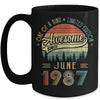 June 1987 Vintage 35 Years Old Retro 35th Birthday Mug Coffee Mug | Teecentury.com