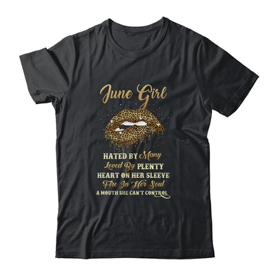 June Girl Birthday Funny Leopard Lips Women T-Shirt & Tank Top | Teecentury.com