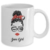 June Girl Woman Face Wink Eyes Lady Face Birthday Gift Mug Coffee Mug | Teecentury.com