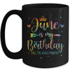 June Is My Birthday Yes The Whole Month Tie Dye Leopard Mug | teecentury