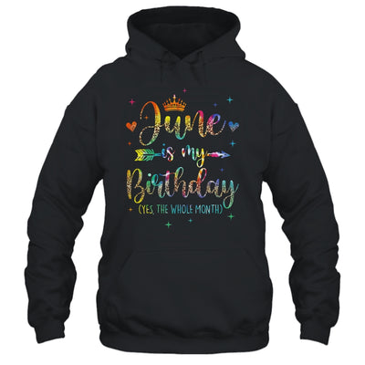 June Is My Birthday Yes The Whole Month Tie Dye Leopard Shirt & Tank Top | teecentury