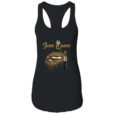 June Queen Girl Leopard Birthday Lips Lipstick Women T-Shirt & Tank Top | Teecentury.com