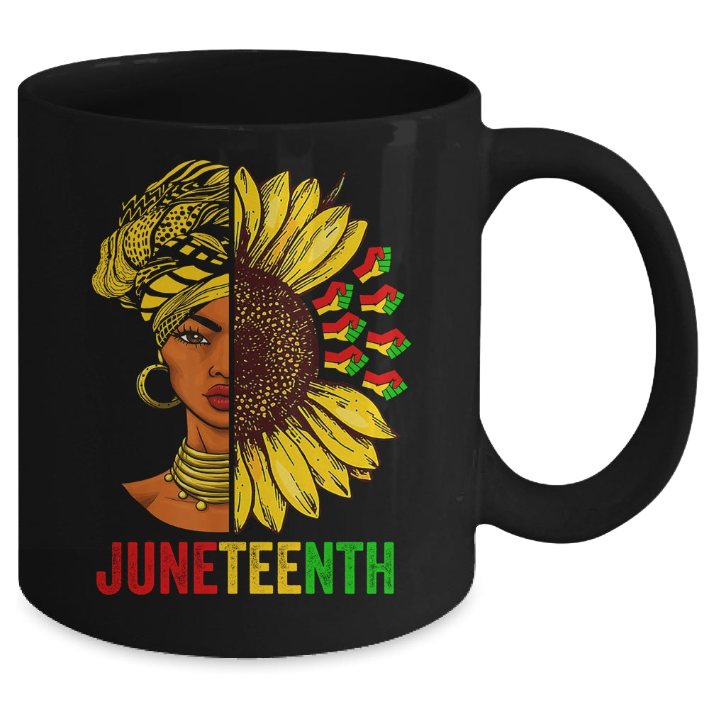 Juneteenth Black History African American Women Sunflower Mug | teecentury