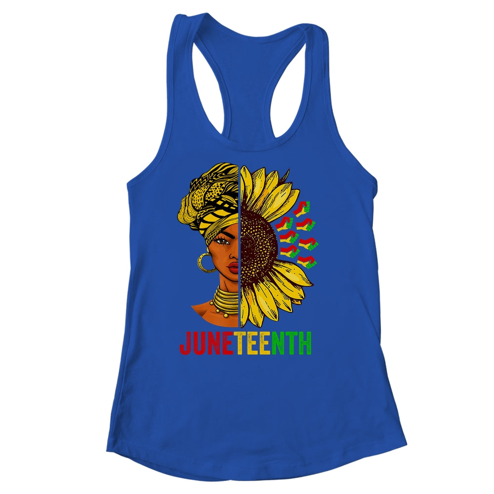 Juneteenth Black History African American Women Sunflower Shirt & Tank Top | teecentury