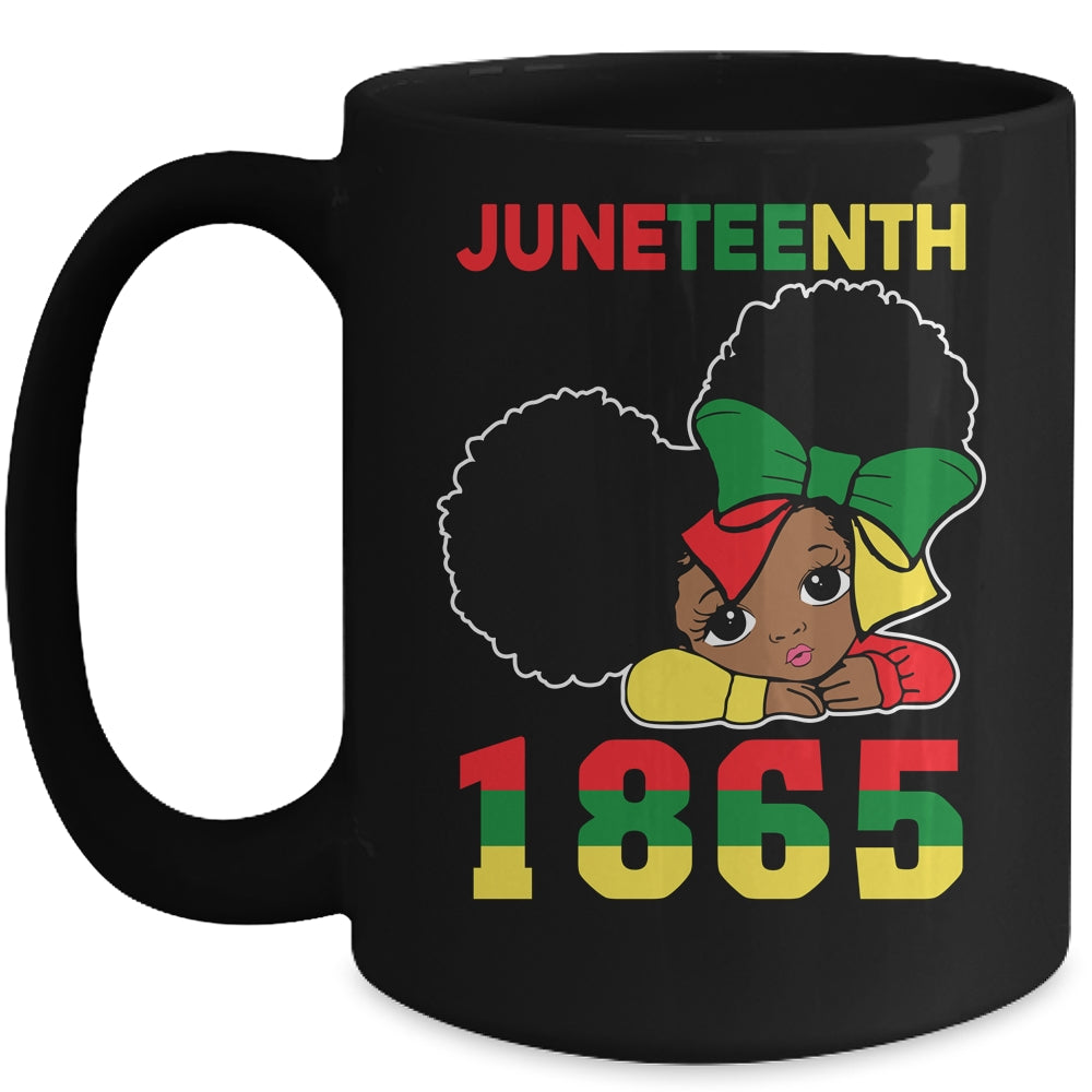 Juneteenth Celebrating 1865 Cute Black Girls Kids Mug Coffee Mug | Teecentury.com