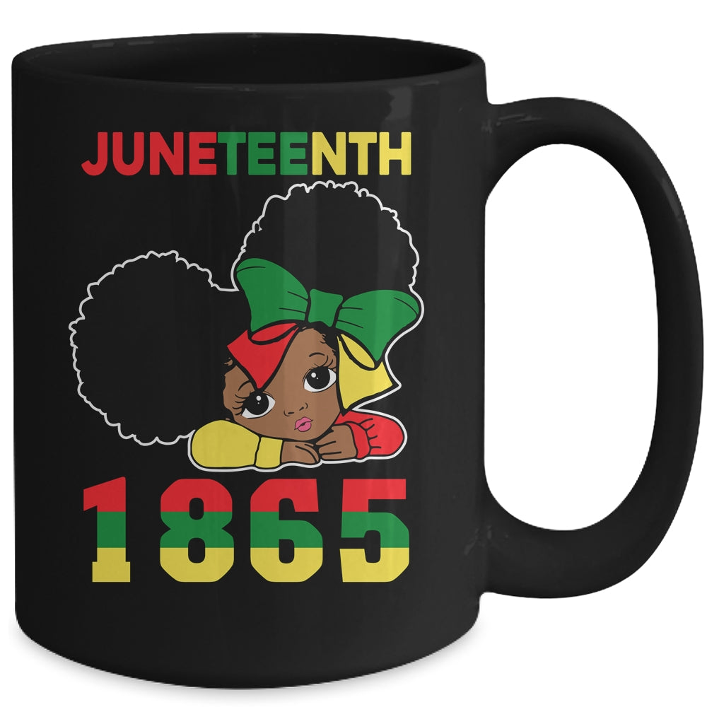 Juneteenth Celebrating 1865 Cute Black Girls Kids Mug Coffee Mug | Teecentury.com