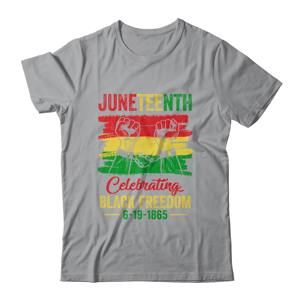 Juneteenth Celebrating Black African Freedom 1865 Flag T-Shirt & Tank Top | Teecentury.com