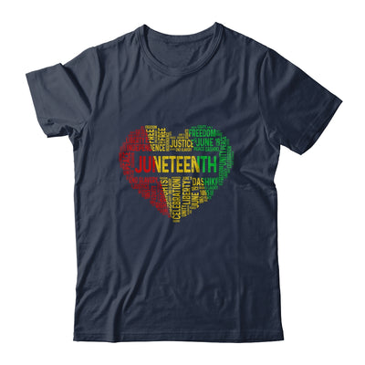 Juneteenth Heart Black History Afro American African Freedom T-Shirt & Tank Top | Teecentury.com