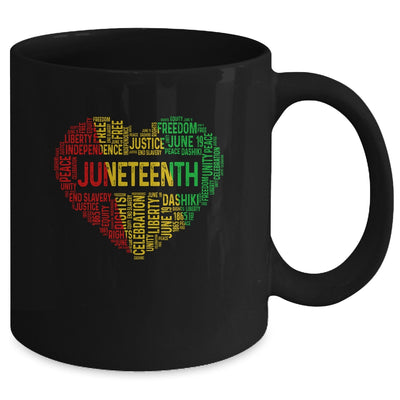 Juneteenth Heart Black History Afro American African Freedom Mug Coffee Mug | Teecentury.com