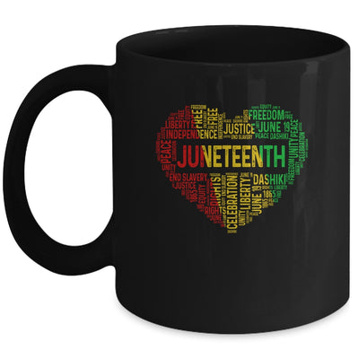 Juneteenth Heart Black History Afro American African Freedom Mug Coffee Mug | Teecentury.com