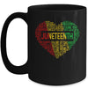 Juneteenth Heart Black History Afro American African Freedom Mug Coffee Mug | Teecentury.com