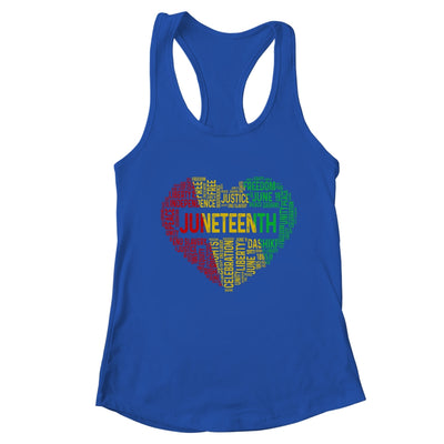 Juneteenth Heart Black History Afro American African Freedom T-Shirt & Tank Top | Teecentury.com