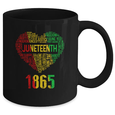 Juneteenth Heart Black History Afro American Women Girl Men Mug Coffee Mug | Teecentury.com