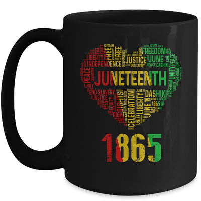 Juneteenth Heart Black History Afro American Women Girl Men Mug Coffee Mug | Teecentury.com