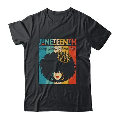 Juneteenth My Independence Day Retro Afro Melanin T-Shirt & Tank Top | Teecentury.com