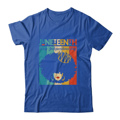 Juneteenth My Independence Day Retro Afro Melanin T-Shirt & Tank Top | Teecentury.com