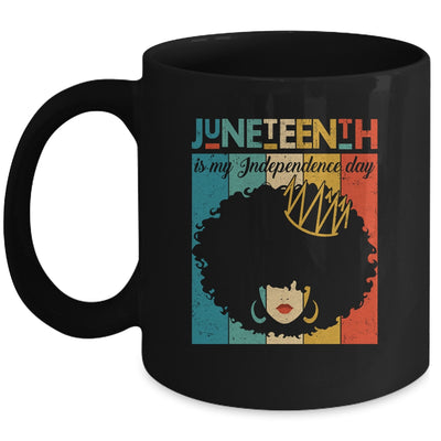 Juneteenth My Independence Day Retro Afro Melanin Mug Coffee Mug | Teecentury.com