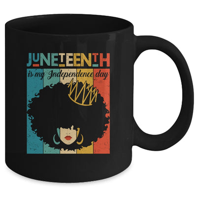 Juneteenth My Independence Day Retro Afro Melanin Mug Coffee Mug | Teecentury.com