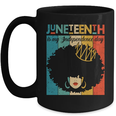 Juneteenth My Independence Day Retro Afro Melanin Mug Coffee Mug | Teecentury.com