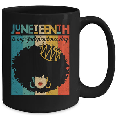 Juneteenth My Independence Day Retro Afro Melanin Mug Coffee Mug | Teecentury.com