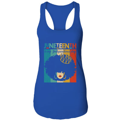 Juneteenth My Independence Day Retro Afro Melanin T-Shirt & Tank Top | Teecentury.com