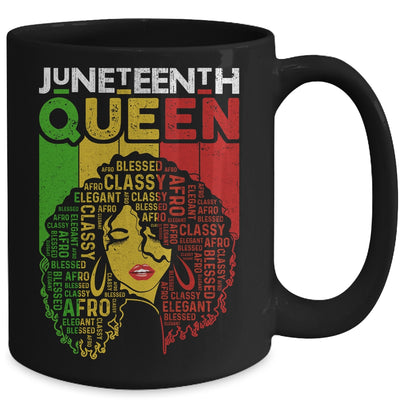 Juneteenth Queen Afro Melanin Black Girl Magic Women Girls Mug Coffee Mug | Teecentury.com